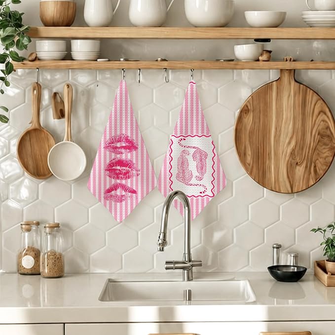 Preppy Pink Leopard Hand Towels - Image 4