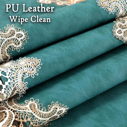 Lace Table Runner, Waterproof Oil-Proof PU Leather Table Runner - Image 6