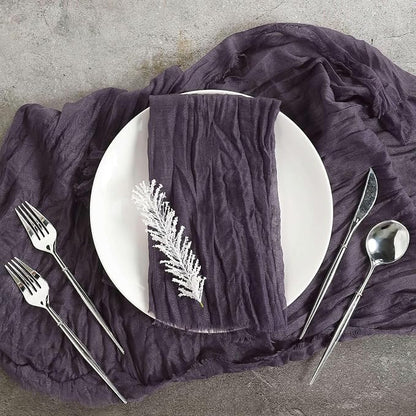 Efavormart 5 Pack 24"x19" Purple Matte Gauze Cheesecloth Napkins, Regal Cotton by efavormart