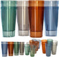 Oojami Set of 16 Plastic Tumblers, 20-Ounce Reusable Cups, BPA-Free & by Oojami
