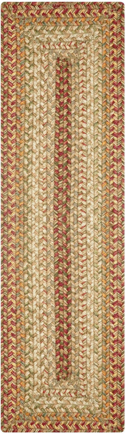 Homespice Harvest Jute Braided Short Table Runner, Warm Country Decor, Set of 2, Multicolor Rectangle 8x28 - Rich Colors, Easy to Clean, Durable and Protects Furniture