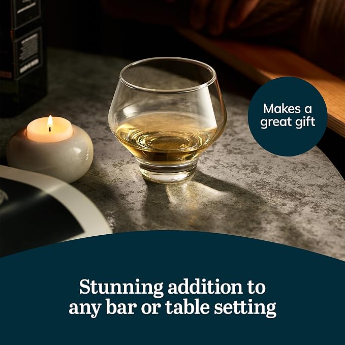 Libbey Mezcal All Purpose Spirits Glasses Set of 4, Stemless Stackable Cocktail - Image 5