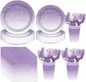 250Pcs Ombre Gradient Purple Birthday Party Decorations Serves 50 | Purple by Greencian
