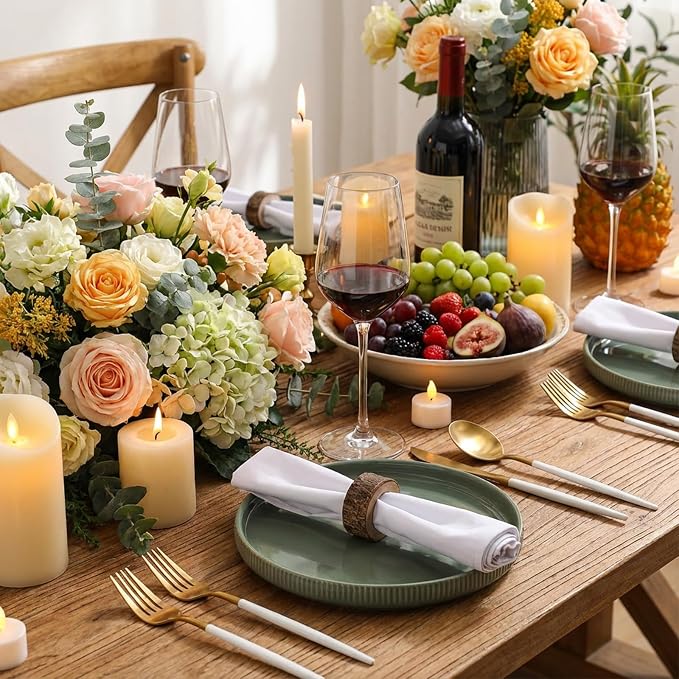 50 Pcs Wooden Bark Napkin Ring 1.18 Inch Handcrafted Wooden Napkin Holder - Image 7