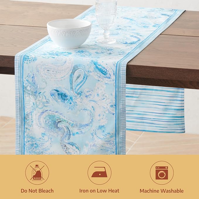 Maison d' Hermine Table Runner 100% Combed Cotton 14.5"x108" | Table Runners - Image 8