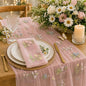 Wildflower Tulle Table Runner Butterfly Floral Wedding Party Home Decor | Pink by Unknown