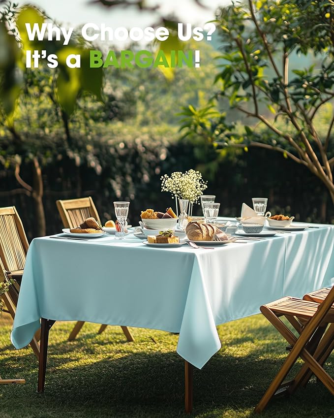 Pureegg Plastic Table Cloth Disposable 12 Pack, 54 x 108 Inch Table Cloths - Image 6