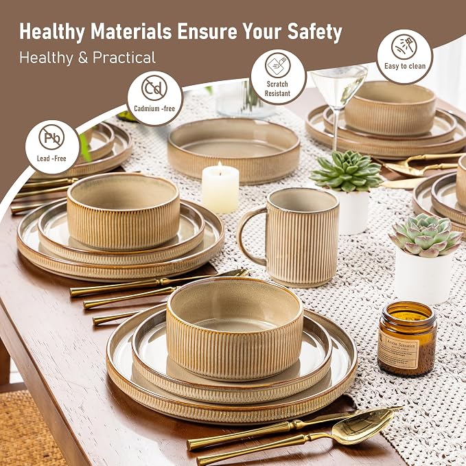 GBHOME Stoneware Dinnerware Sets - Image 5