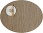 Chilewich Bamboo Placemats Set of 4 - Woven Oval Placemats - Reusable, Stain-Resistant, Indoor/Outdoor Tabletop Protection - 19" x 14" - Camel
