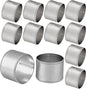 ALPHA Living HOME Silver Napkin Rings Set of 12 Premium, 100% Metal Rust-Resistant Décor - Handcrafted French-Style Metal Holders 2" for Thanksgiving, Christmas, Parties & Everyday Dining