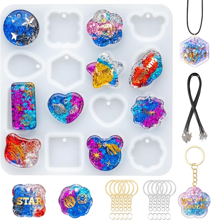 HeyClear Keychain Resin Molds by HeyClearResin