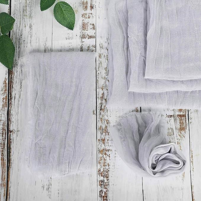 Efavormart 5 Pack 24"x19" Silver Gray Matte Gauze Cheesecloth Napkins, Soft - Image 9