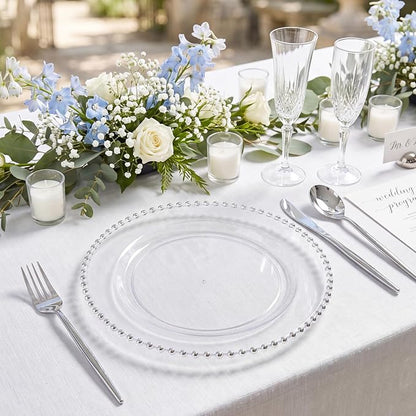 100Pcs Clear Plastic Dinner Plates - Image 5