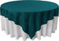 LA Linen Polyester Poplin Washable Square Tablecloth, Stain and Wrinkle Resistant Table Cover 72x72, Fabric Table Cloth for Dinning, Kitchen, Party, Holiday 72 by 72-Inch, Teal Dark