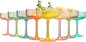 Khen Acrylic Ribbed Vintage Art Deco Martini Glasses by Khen