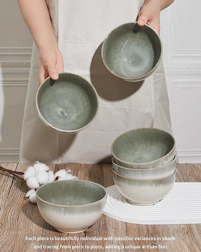 Cereal Bowl, 22 Oz Soup Bowls Set of 6 - Image 4