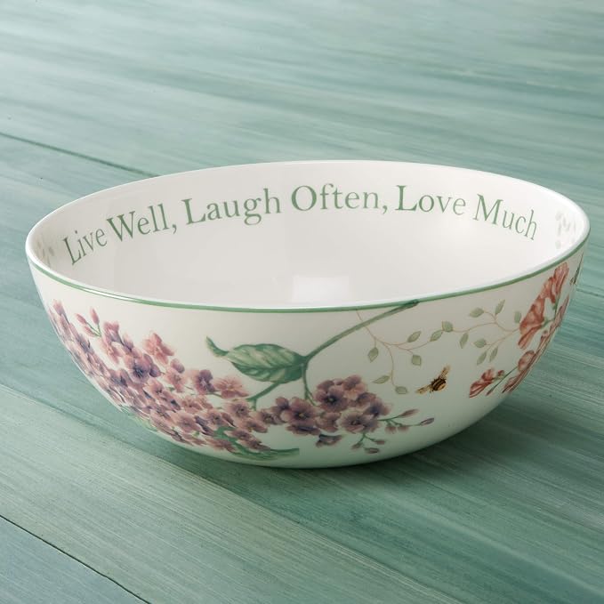 Lenox Butterfly Meadow "Live Well, Laugh Often, Love Much" Serving Bowl - Image 8