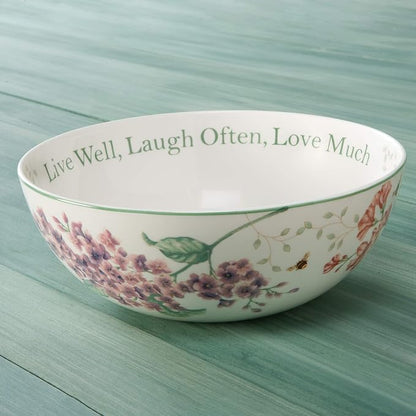 Lenox Butterfly Meadow "Live Well, Laugh Often, Love Much" Serving Bowl - Image 8