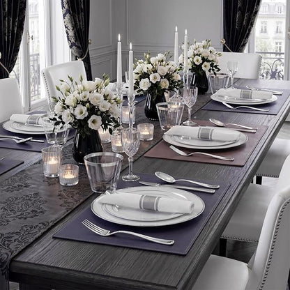 350Piece Silver Plastic Dinnerware Set - Image 7