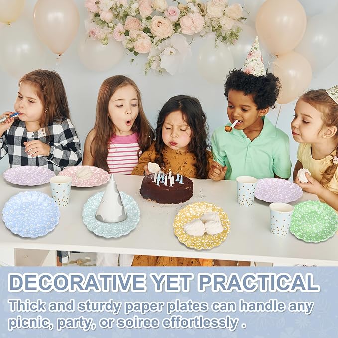 Yungyan 30 Pcs Ditsy Floral Paper Plates - Image 8