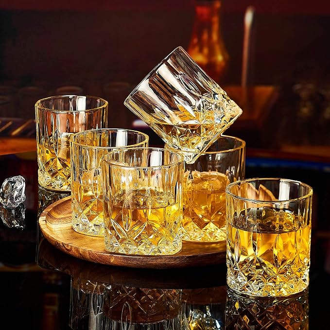 OPAYLY Whiskey Glasses Set of 6, Rocks Glasses, 10 oz Old Fashioned Tumblers - Image 3
