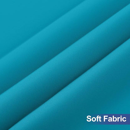 homing 2 Pack Rectangle Table Cloth, Elastic Fitted Fabric Tablecloth Fits for 4 Foot Folding Tables, Washable Table Cover for Picnic, Camping, Indoor & Outdoor (Teal, 24" x 48")