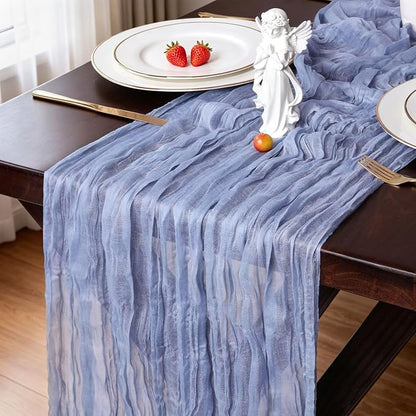 Cheesecloth Table Runner 13.3FT Long Boho Table Runner Vintage Rustic Gauze by TuTive