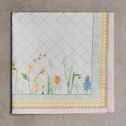 Maison d' Hermine Cloth Napkins Set of 4 100% Cotton Everyday Reusable Square Napkins Cloth Washable Dinner Party Wedding Restaurant Valentines Day Decorations Spring/Summer (Easter Dew, 20" x 20")
