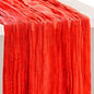 1 Pack Red Cheesecloth Table Runner 35x120 Inch 10Ft Rustic Gauze Cheese Cloth by SuBleer