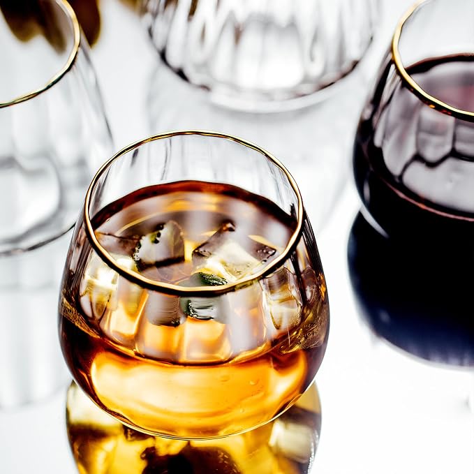 Lysenn Stemless Wine Glasses Set of 4 - Image 5