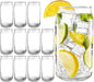 16 oz Can Shaped Glass Cups, Aesthetic Soda Can Cup Clear Glass Tumbler Beer by KitchenLux