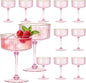 12PCS Plastic Martini Glasses, Unbreakable Reusable Champagne Coupe, Removable by Unknown