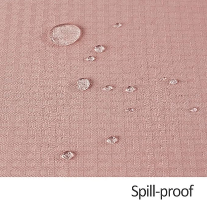 maxmill Weaved Texture Tablecloth Water Resistance Antiwrinkle Spillproof Soft Washable Table Cloth for Dining Room, Buffet Banquet Parties Holiday Dinner, Rectangular 60 x 108 Inch, Pale Blush