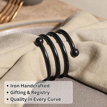 ALPHA Living HOME Metal Spiral Napkin Rings Set of 12 - Image 7