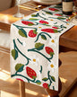 Canvas Embroidered Narrow 13"x 72" Table Runner, Strawberry | Exquisite by Kokaaee