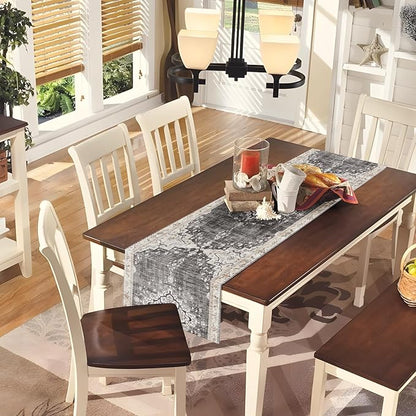 Snycler Table Runner Boho Table Runners Vintage Elegant Farmhouse Table Center - Image 2