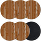 Vintage Brown Coasters Set of 6 Absorbent Coasters by Unknown