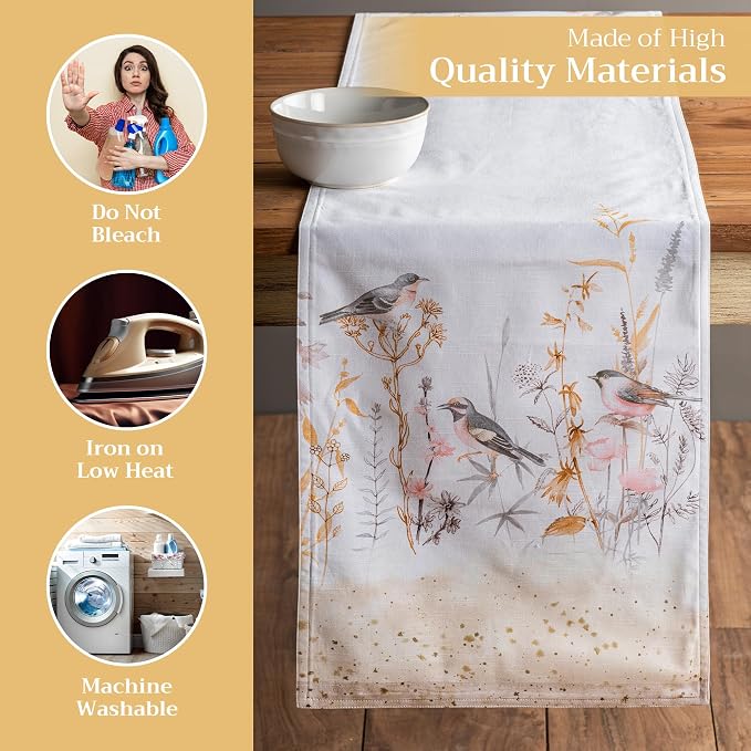 Maison d' Hermine Table Runner 100% Cotton 14.50" x 108" | Table Runners 108 - Image 3