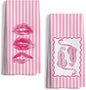 Preppy Pink Leopard Hand Towels by Unknown