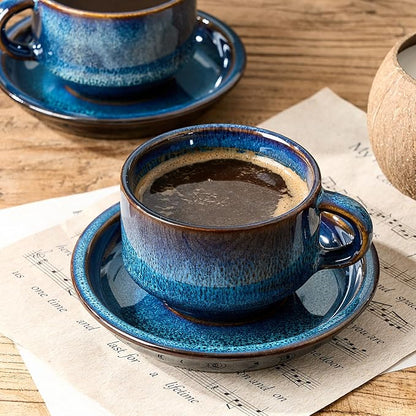 JIEMEI HOME Porcelain Stackable Cappuccino Cups - Image 6