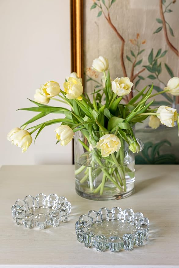 Home Collection Original Clear Glass Large Bubble Candle Dish | Votive and - Image 6