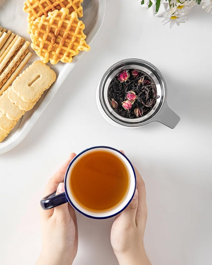 vancasso SELENE Porcelain Tea Mug, 18 oz Porcelain Tea Cup - Image 5