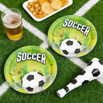 40 Pack Soccer Paper Plates - Image 2