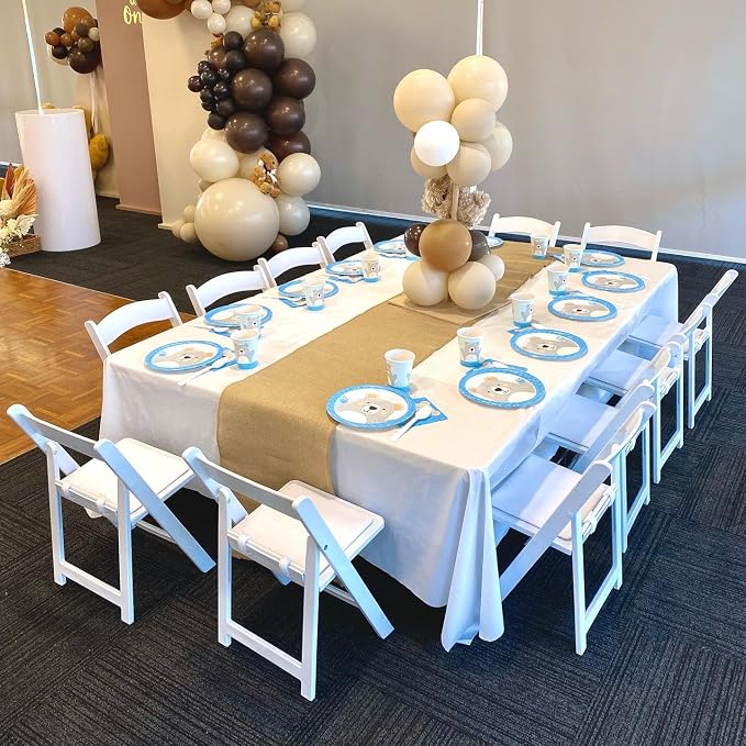 4 Pieces Burlap Table Runners 13x108 Inch Rustic Boho Table Runner | Farmhouse - Image 5