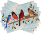 Seliem Spring Summer Birds Placemats Set of 4, Cardinal Bluebird Bullfinch | by Seliem