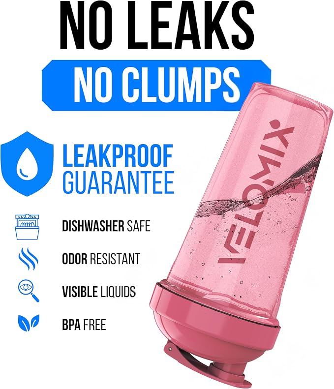 VELOMIX 2 Pack 28oz Protein Shaker Bottle - Image 3