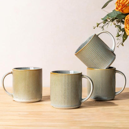 theterra Ceramic Coffee Mugs Set of 4, 14.2 oz Coffee Cups by TheTerra