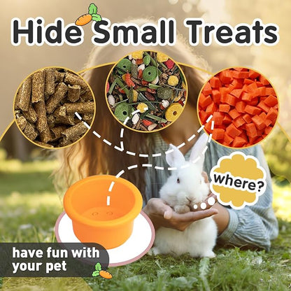 8 Pcs Colorful Stacking Cups for Rabbits, Colorful Bunny Cups for Rabbits and - Image 4