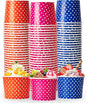 120 Pack 16 oz Ice Cream Cups, Disposable Paper Dessert Cups | three color by LITOPAK
