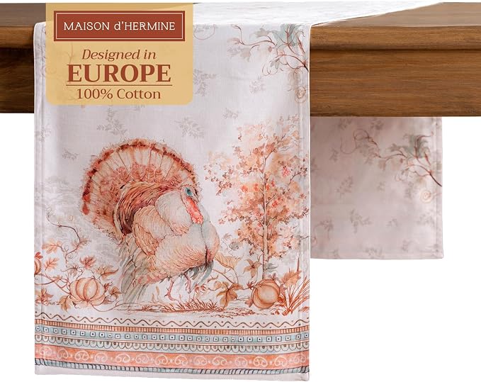 Maison d' Hermine Table Runner 100% Cotton 14.50" x 72" | Table Runners 72 by MaisondHermine